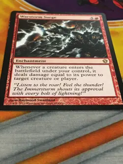 D1133 MAGIC GATHERING COMMANDER 2013 WARSTORM SURGE #129 HP-DMG R MTG - Image 2