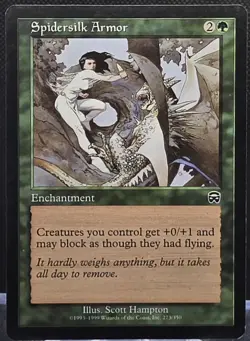 Spidersilk Armor #273 Mercadian Masques Regular Common NM *Buy 2 Get 1 - Image 1