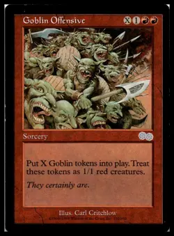 Goblin Offensive Urza's Saga Magic the Gathering MTG Lightly played - Image 1