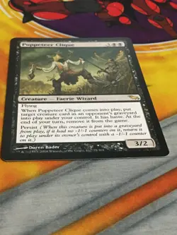 D1137 MAGIC GATHERING SHADOWMOOR PUPPETEER CLIQUE #75 LP R MTG - Image 2