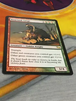 D1144 MAGIC GATHERING SHADOWMOOR BOARTUSK LIEGE #202 LP R MTG - Image 2