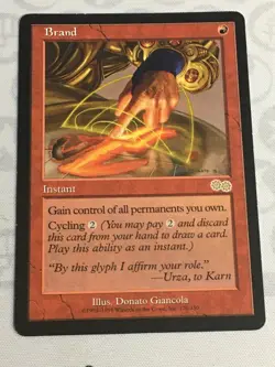 D1214 MAGIC GATHERING URZA'S SAGA BRAND #176 HP R MTG - Image 1