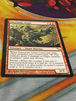 D1139 MAGIC GATHERING SHADOWMOOR FURYSTOKE GIANT #93 LP R MTG - Image 2