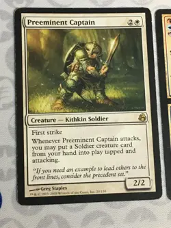 D1242 MAGIC GATHERING PREEMINENT CAPTAIN 20 RESEARCH DEVELOPMENT 155 HP-DMG RARE - Image 2