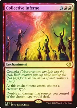 MTG Lorwyn Eclipsed Collective Inferno 0132 FOIL NM - Image 1