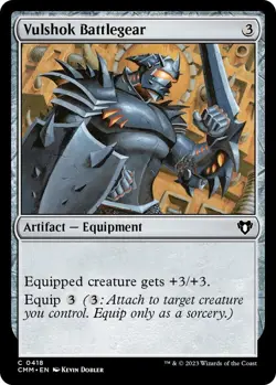 Vulshok Battlegear 0418 - FOIL - NM - Commander Masters MTG - Image 1