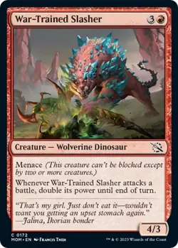 War-Trained Slasher 0172 - REGULAR - NM - March of the Machine MTG - Image 1