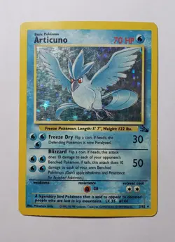 Pokemon FOSSIL SET UNLIMITED HOLO RARE ARTICUNO 2/62 LP!!! - Image 5