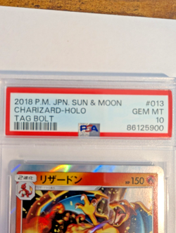 2018 Pokemon Japanese Sun & Moon Tag Bolt 13/95 Charizard Holo PSA 10 GEM MINT - Image 3
