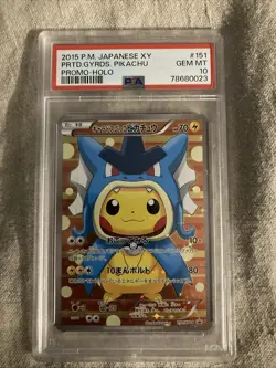 2015 Pokemon Japanese XY Pikachu Poncho Gyarados Promo 151/XY-P PSA 10 Gem Mint - Image 1