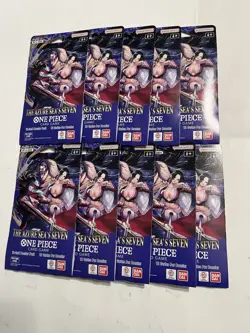 Lot Of 10 One Piece TCG The Azure Sea's Seven Sleeved Booster Packs OP-14 EB04 - Image 1