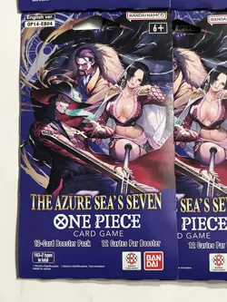 Lot Of 10 One Piece TCG The Azure Sea's Seven Sleeved Booster Packs OP-14 EB04 - Image 2