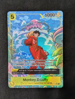 One Piece Monkey D Luffy OP07-109 SR Treasure Rare Alternative Art - Image 1
