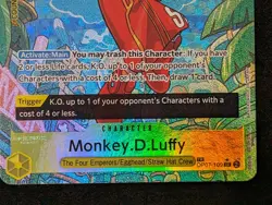 One Piece Monkey D Luffy OP07-109 SR Treasure Rare Alternative Art - Image 3