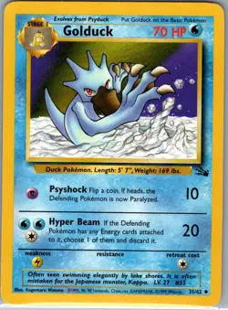 Golduck 35/62 Non Holo Fossil - Pokemon Card - NM - Image 1