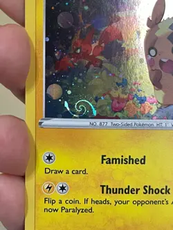 POKEMON MORPEKO SWSH116 PROMO BLACK STAR COSMOS HOLO WITH HD SWIRL NM CARD PICS - Image 4