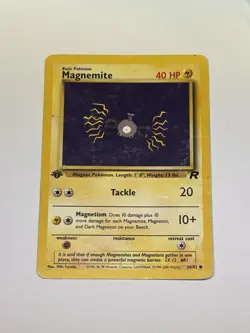 Magnemite 60/82 1st Edition Team Rocket Rare WOTC Vintage TCG Pokemon Card HP - Image 1