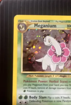 Meganium 10/111 Unlimited - Holo Rare Pokemon Card - Neo Genesis - LP - Image 3