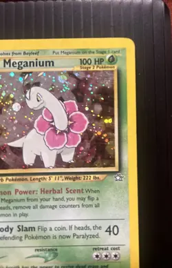 Meganium 10/111 Unlimited - Holo Rare Pokemon Card - Neo Genesis - LP - Image 4