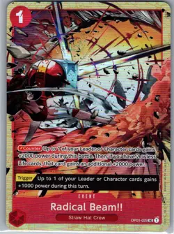 Radical Beam!! Premium Card Collection OP01-029 - One Piece Card Game - NM - Image 1