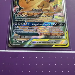 Pokemon Eevee & Snorlax GX SM169 SM Promo TAG TEAM Holo Basic 270HP Card - Image 3