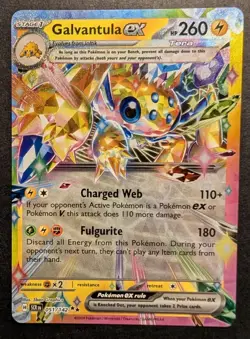 Galvantula EX 051/142 S&V Stellar Crown Holo Double Rare Pokemon Card - Image 1