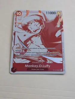Super Rare Monkey.D.Luffy Treasure Campaign White Rare - One Piece Card Game - Image 1