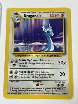 Dragonair Pokemon Card Base Set 18/102 w/protective Case - Image 2