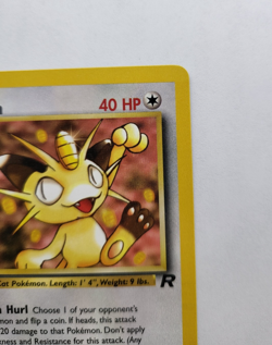 Meowth 62/82 - 1st Edition Team Rocket Vintage Pokemon Card - NM - Image 2