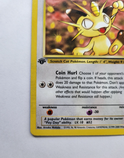 Meowth 62/82 - 1st Edition Team Rocket Vintage Pokemon Card - NM - Image 4