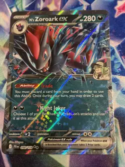 Pokemon N’s Zoroark ex 098/159 Double Rare Journey Together NM/M - Image 1