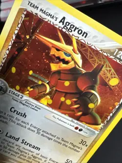 Pokemon TCG Team Magma's Aggron Holo Rare 7/95 Team Magma vs Team Aqua W/ Swirl - Image 4