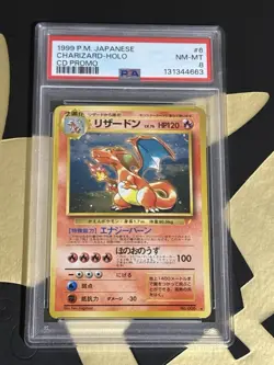 Charizard CD PROMO Japanese 1999 Pokemon - PSA NM-MT 8 - Image 1