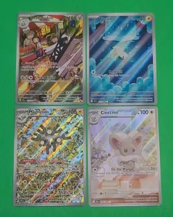 Pokemon NM Alternate Full Art Illustration Rares Lot4 Tynamo, Cinccino, Magneton - Image 1