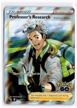 2022 TCG Pokemon #078 Professor's Research Willow 078/078 Holo Full Art - Image 1