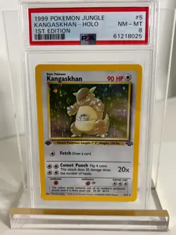 Kangaskhan-Holo 1999 Pokemon Jungle 5/64 1st Edition PSA 8 NM - MT - Image 1