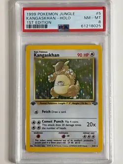 Kangaskhan-Holo 1999 Pokemon Jungle 5/64 1st Edition PSA 8 NM - MT - Image 4