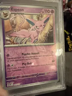 2025 Pokemon Prismatic Evolutions Espeon Reverse Holo #33 PSA 10 - Image 4