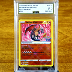 Pokemon Go SWSH Radiant Charizard 011/078 AGS Mint+ 9.5 Full Holo Rare 2022 - Image 1