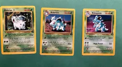 Pokemon TCG Nidoqueen Holo Rare Unlimited Jungle 7/64 + Nidoran/Nidorina! NM!! - Image 5