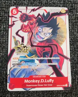Monkey D. Luffy RARE 3RD ANNIVERSARY PROMO ALT ART ST01-012 ONE PIECE NON-FOIL - Image 1