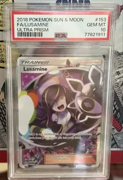 LUSAMINE 153/156 | PSA 10 | Ultra Prism Trainer Graded Pokemon Card English - Image 1