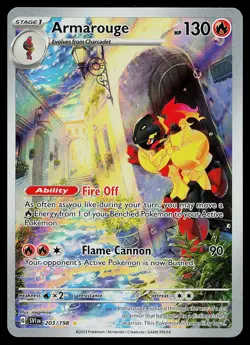 Pokemon Card - Armarouge Scarlet & Violet Base Set 203/198 Illustration Rare - Image 1