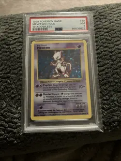 Pokemon PSA 7 NM 1999 Mewtwo Shadowless Base Set Holo Card - Image 1
