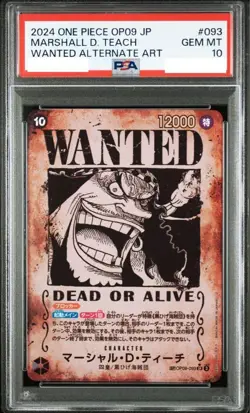 PSA 10 Marshall D. Teach SR ONE PIECE Card OP09-093 SP PAR Wanted Japan Japanese - Image 1