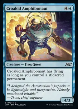 Croakid Amphibonaut 043 (Foil) - NM Pack Fresh - Unfinity MTG - Image 1