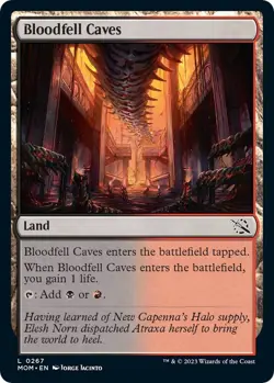 Bloodfell Caves 0267 - FOIL - NM - March of the Machine MTG - Image 1