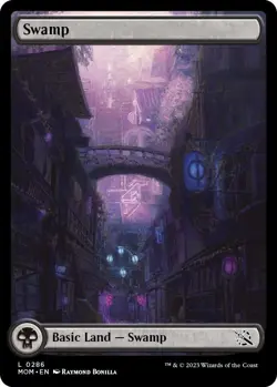Swamp (0286) - FOIL - NM - March of the Machine - Image 1