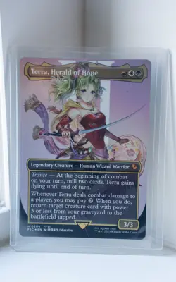 Terra, Herald of Hope (Borderless) Commander: Final Fantasy Foil NM #204 - Image 1