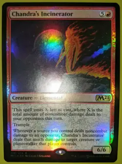 mtg magic 2021 m21 incinerateur chandra's incinerator FOIL ENGLISH FRENCH 4 avai - Image 1
